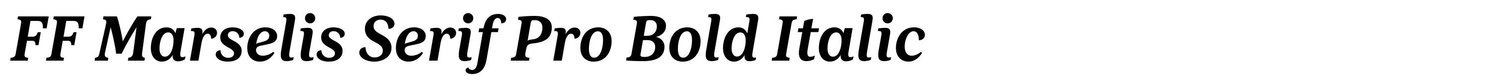 FF Marselis Serif Pro Bold Italic